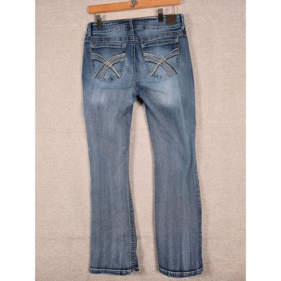 Wallflower Luscious Curvy Bootcut Jeans Womens 11 Short Medium Wash - Picture 9 of 10